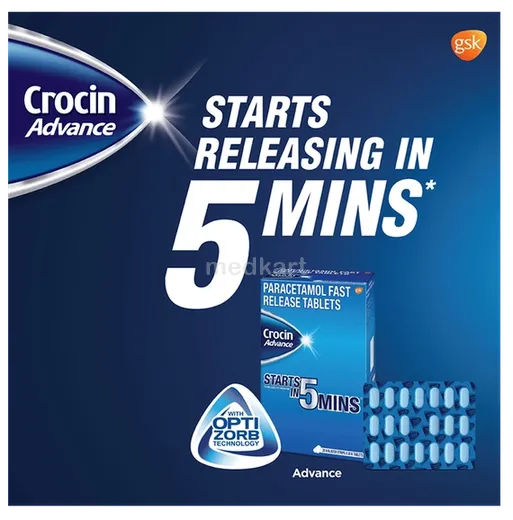 crocin advance 500mg tablet 20's